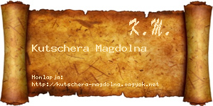 Kutschera Magdolna névjegykártya